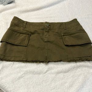 Free People cargo mini skirt sz2